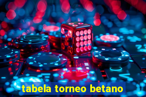 tabela torneo betano